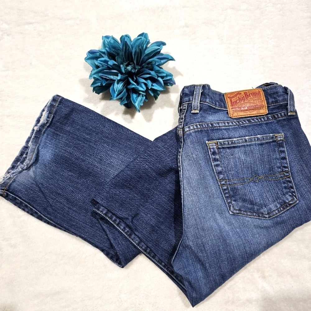 Lucky Brand ✦ Rider Jeans ✦ Size 10 Straight Leg Indigo Wash Stretch Denim EUC